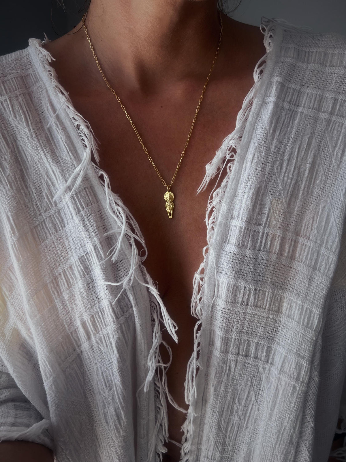 Solid Silver Pachamama Necklace: Incas Goddess Pendant gold filled - KathyRossJewelry