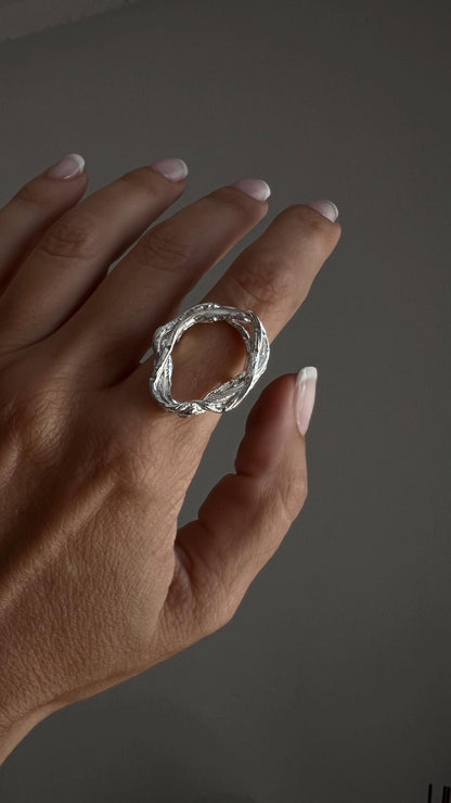 Oval gold filled hollow sterling silver 925 ring - KathyRossJewelry