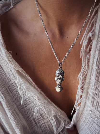 Sterling Silver Tumi Necklace: Inca Talisman Pendant - KathyRossJewelry