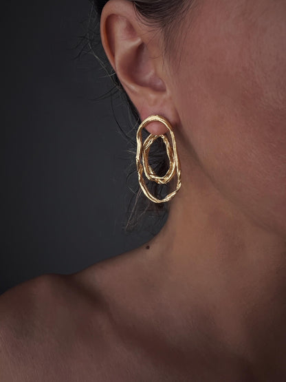 Baroque Pearl Ear Jackets earrings : 18k gold filled on sterling silver 925 - KathyRossJewelry