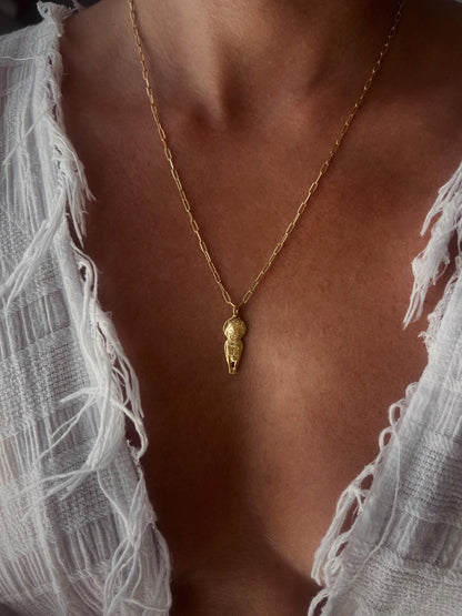 Solid Silver Pachamama Necklace: Incas Goddess Pendant gold filled - KathyRossJewelry