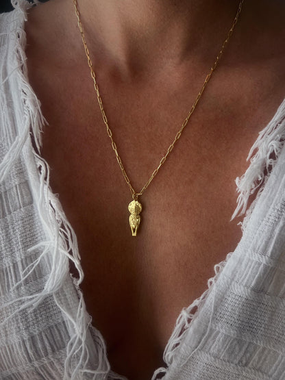 Solid Silver Pachamama Necklace: Incas Goddess Pendant gold filled - KathyRossJewelry