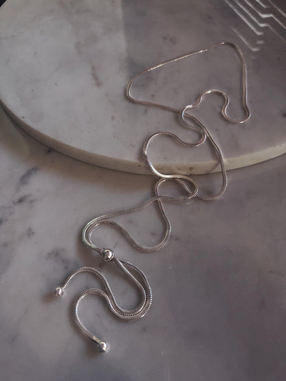 Silver Snake Waist Chain: Adjustable Body Belt Jewelry - KathyRossJewelry
