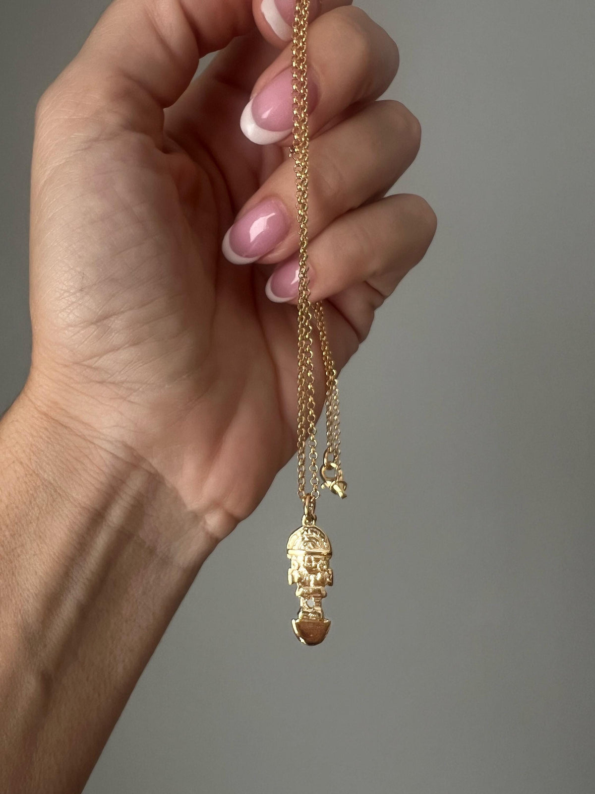 Inca pendant , 18k Gold filled Sterling Silver 926 Tumi Necklace: - KathyRossJewelry