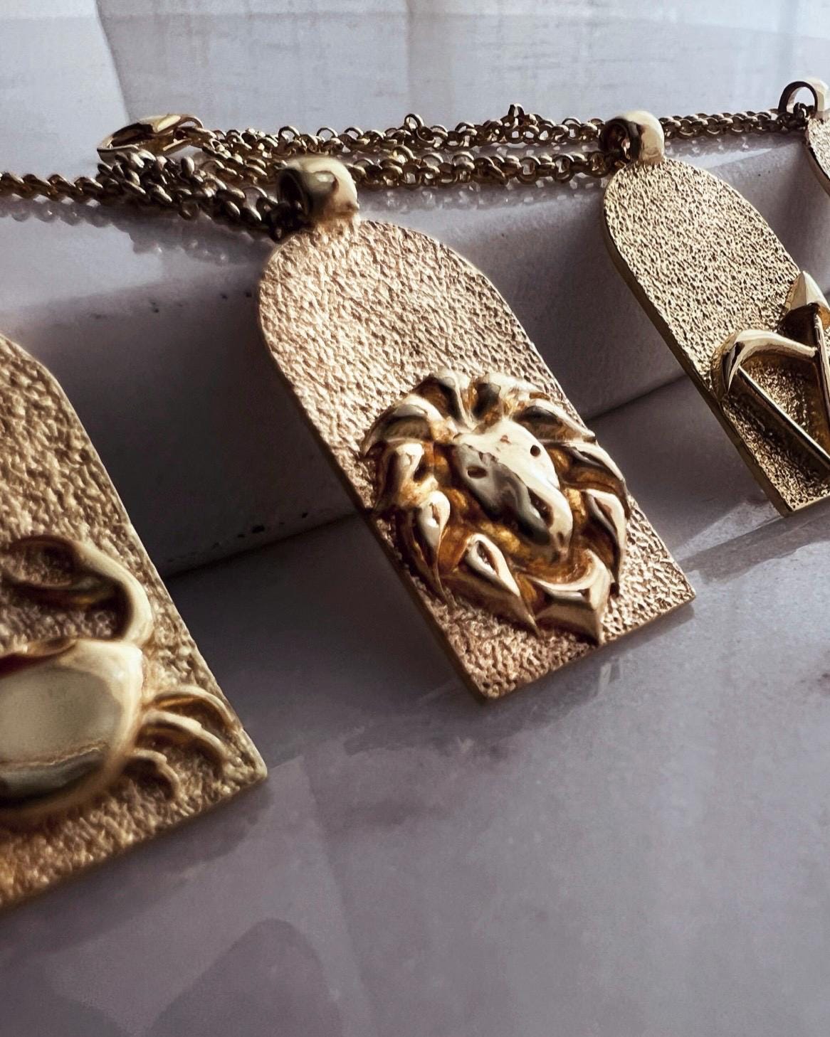 Sign zodiac necklace , 18k gold filled silver Constellation necklace pendant and chain , birthday gift - KathyRossJewelry