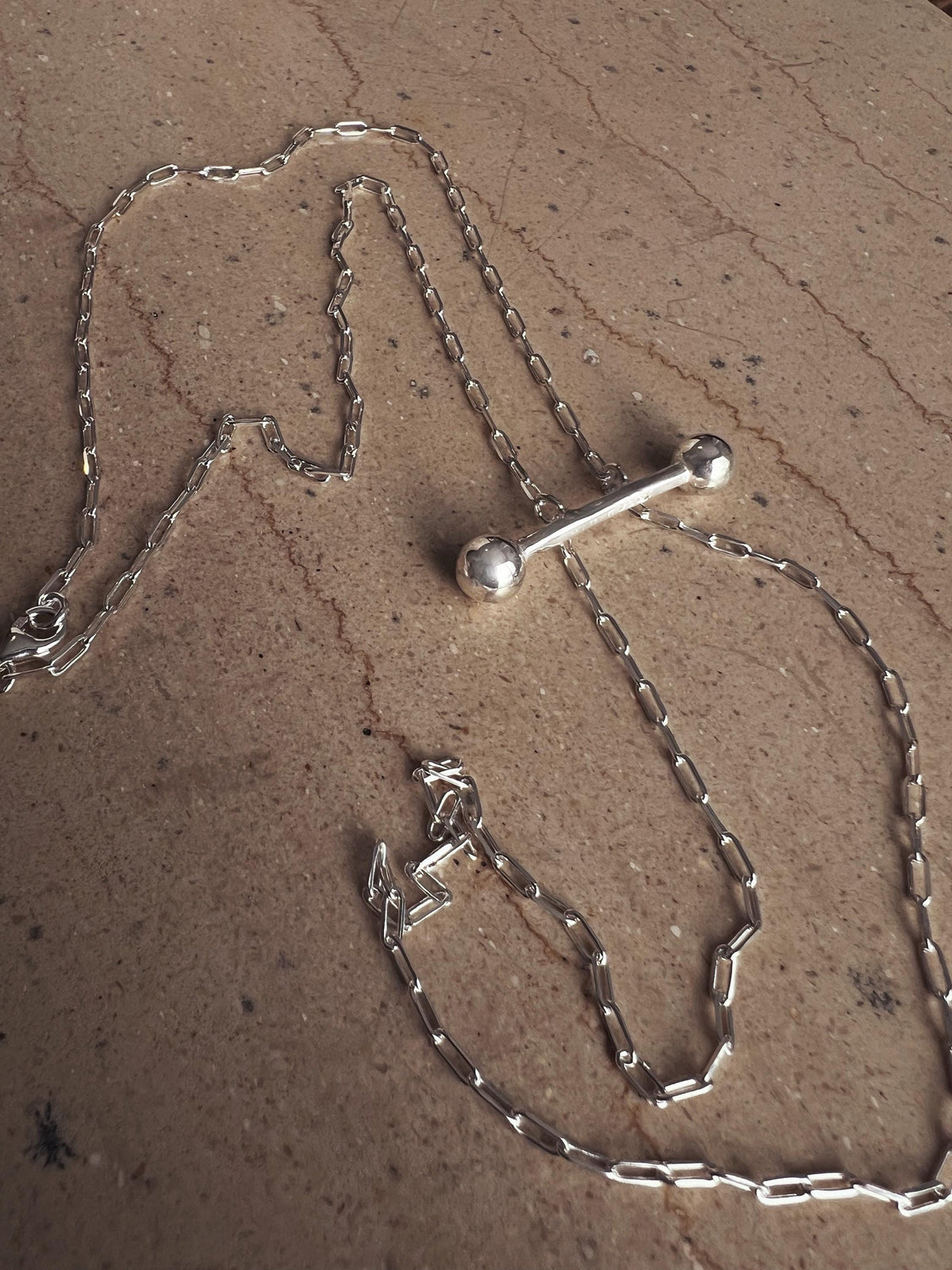 Silver Lariat Necklace: Handmade Minimalist Jewelry - KathyRossJewelry