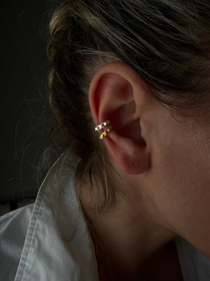 18k gold filled sterling Silver 925 ear cuff for men and women - KathyRossJewelry