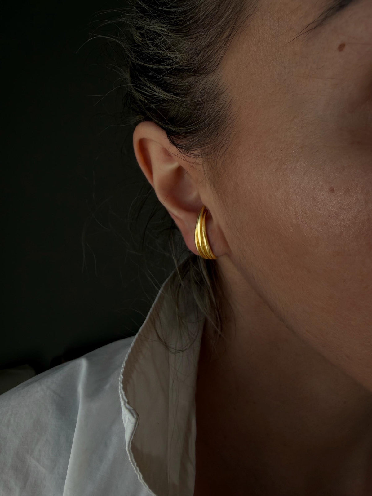 Sterling silver and gold filled minimalist studs earrings - KathyRossJewelry