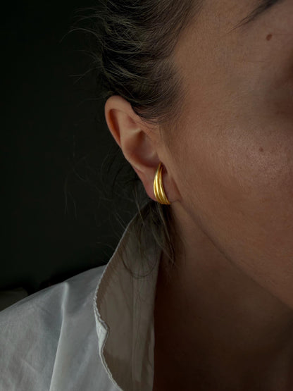 Sterling silver and gold filled minimalist studs earrings - KathyRossJewelry