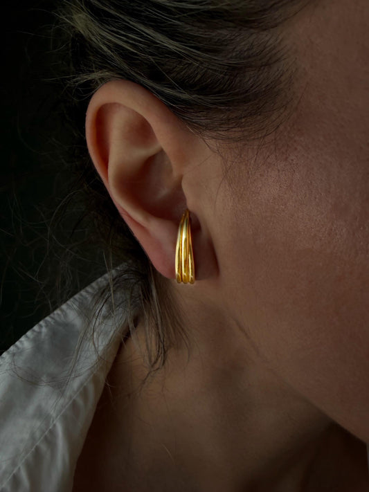 Sterling silver and gold filled minimalist studs earrings - KathyRossJewelry