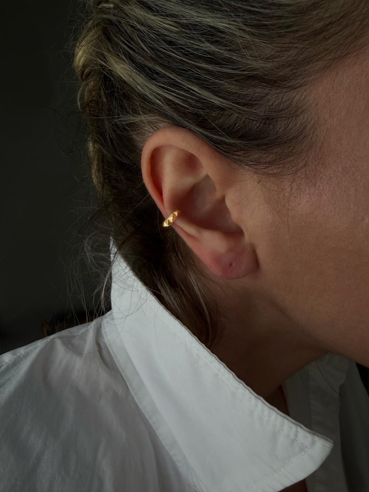 18k gold filled sterling Silver 925 ear cuff for men and women - KathyRossJewelry