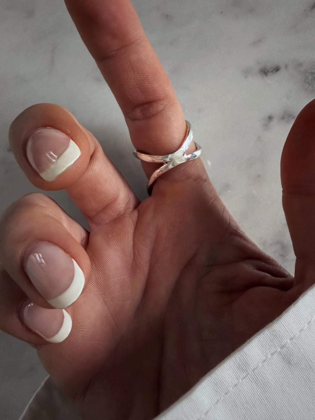 Curvy statement sterling silver 925 ring minimalist jewelry - KathyRossJewelry