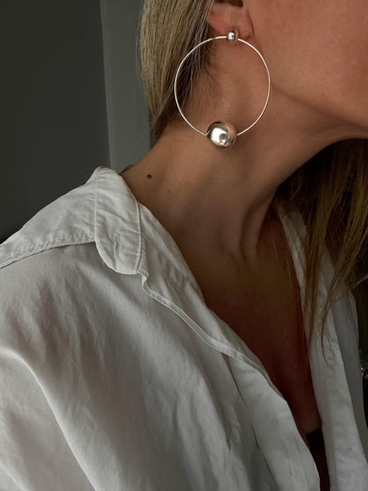 Sterling silver 925 hoop earrings with ord - KathyRossJewelry