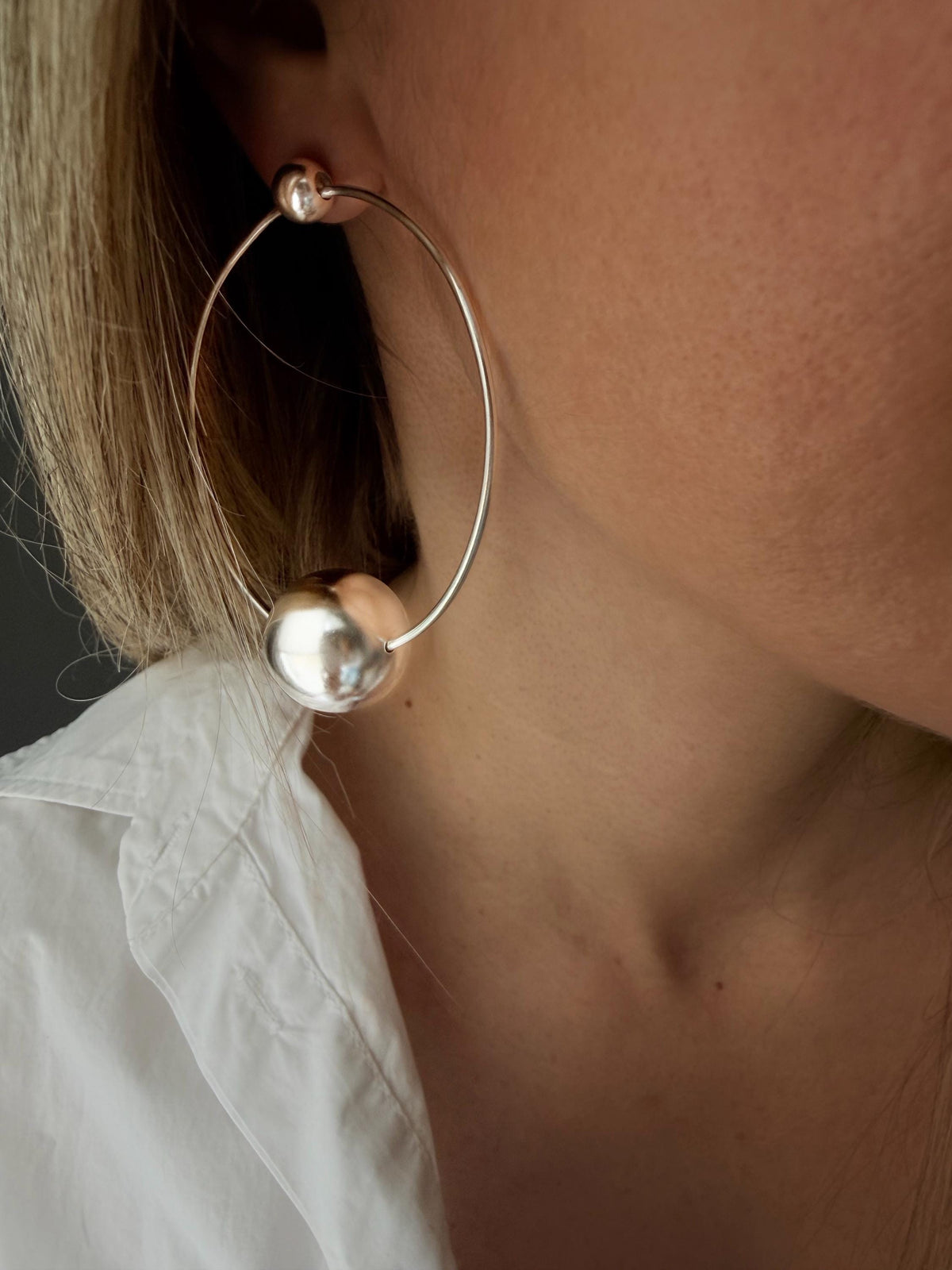 Sterling silver 925 hoop earrings with ord - KathyRossJewelry