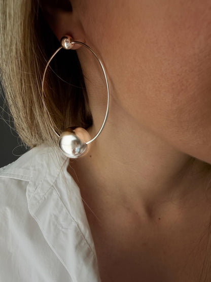 Sterling silver 925 hoop earrings with ord - KathyRossJewelry