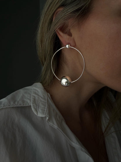 Sterling silver 925 hoop earrings with ord - KathyRossJewelry