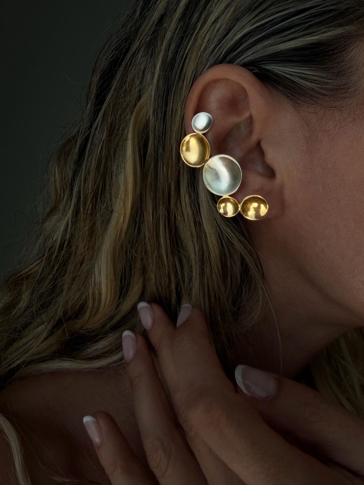 18k gold filled earrings, ear cuffs , silver stud ear jewelry - KathyRossJewelry