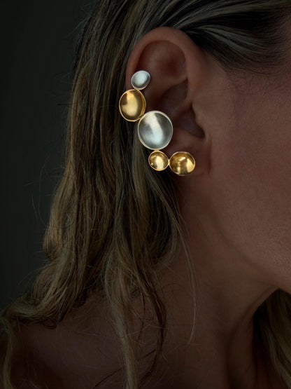 18k gold filled earrings, ear cuffs , silver stud ear jewelry - KathyRossJewelry