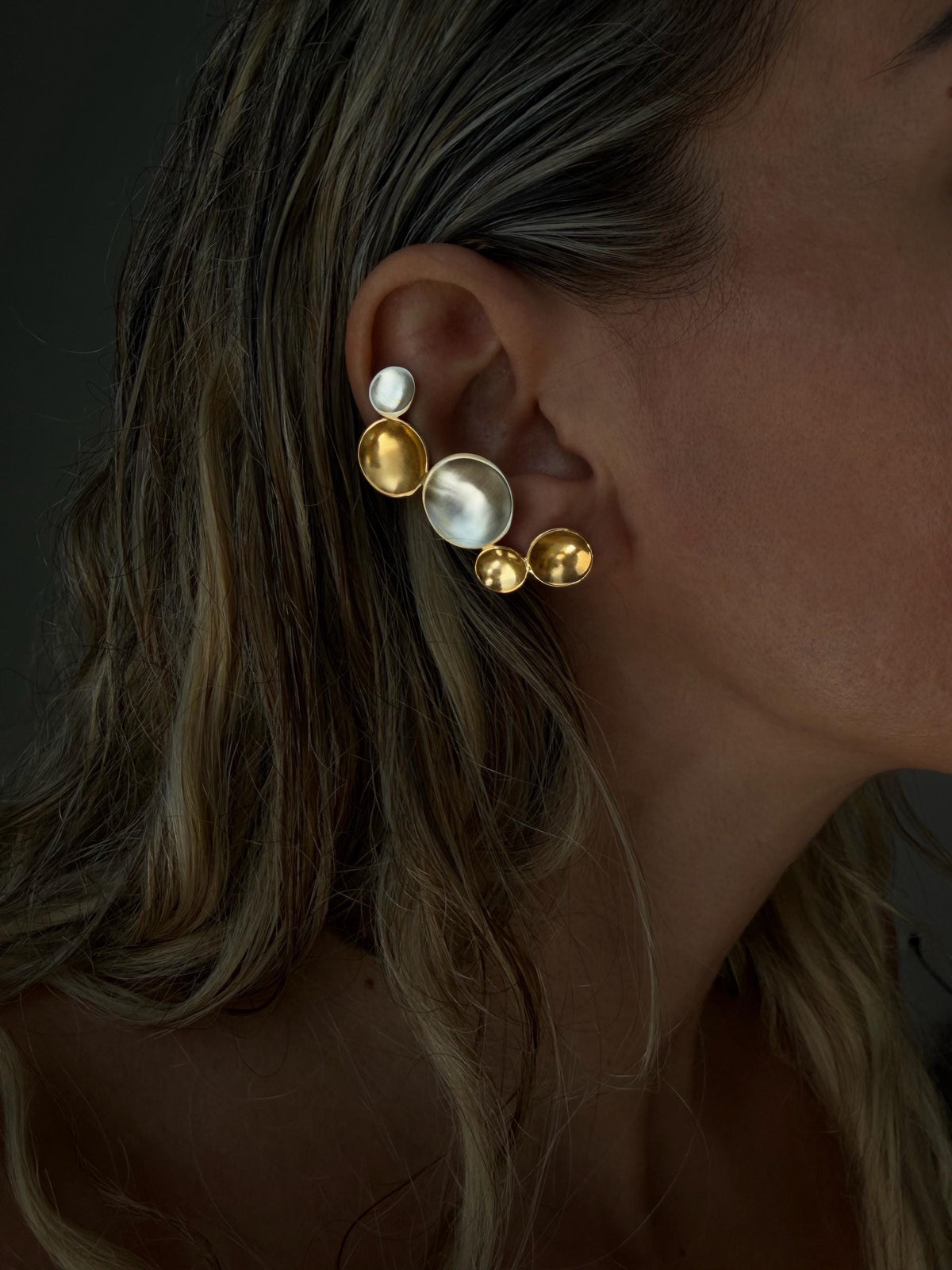 18k gold filled earrings, ear cuffs , silver stud ear jewelry - KathyRossJewelry