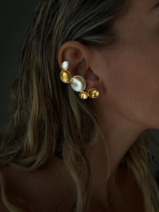 18k gold filled earrings, ear cuffs , silver stud ear jewelry - KathyRossJewelry