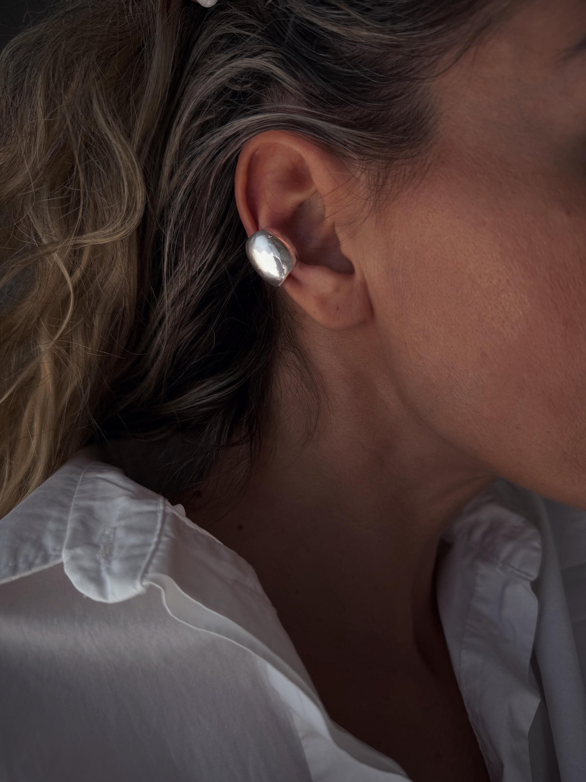 Sterling silver 925 bold chunky ear cuff - KathyRossJewelry