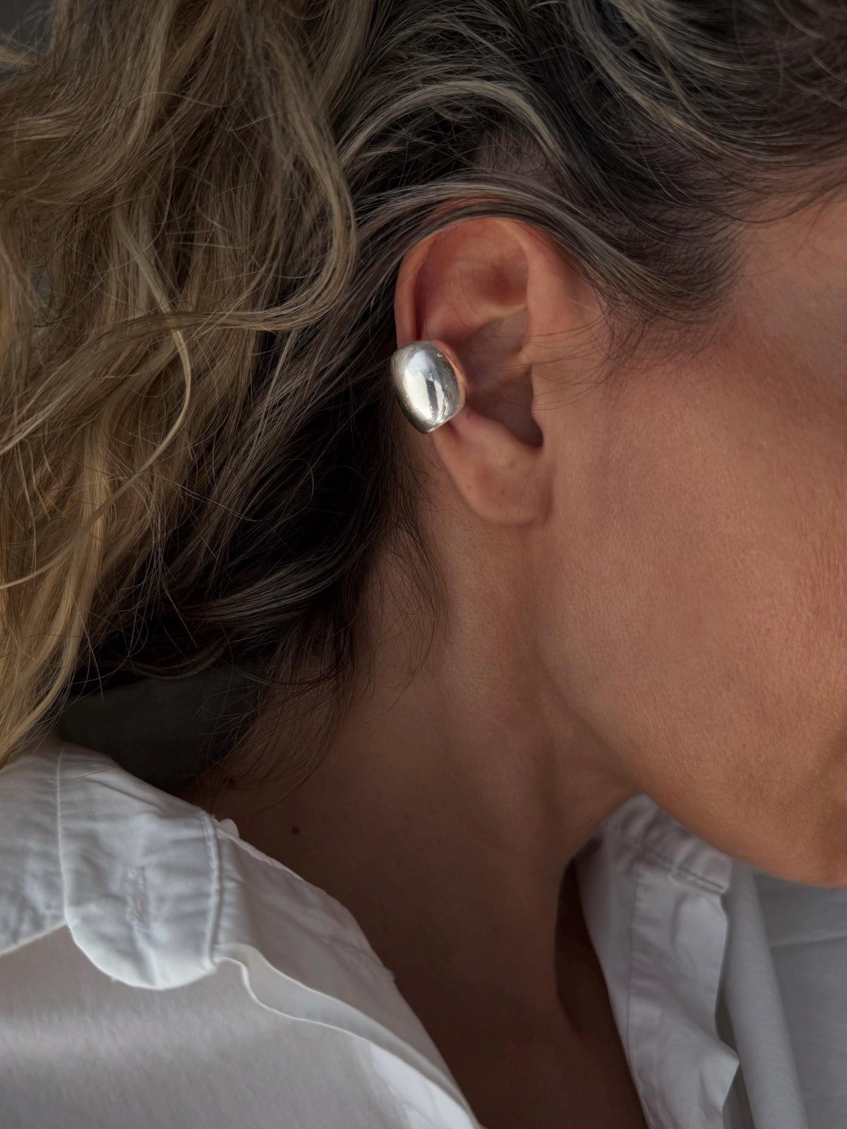 Sterling silver 925 bold chunky ear cuff - KathyRossJewelry