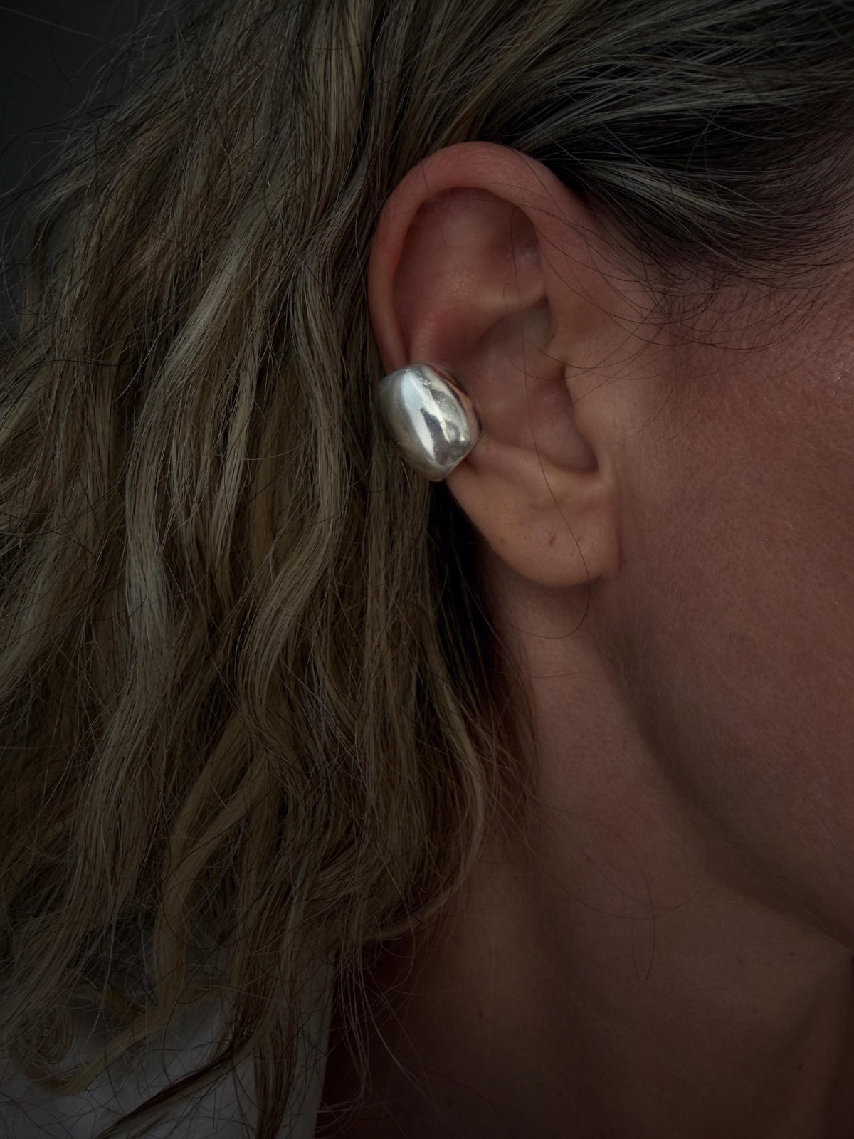 Sterling silver 925 bold chunky ear cuff - KathyRossJewelry