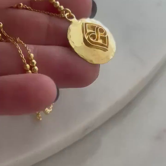 18k Gold Filled Sterling Silver charm Necklace