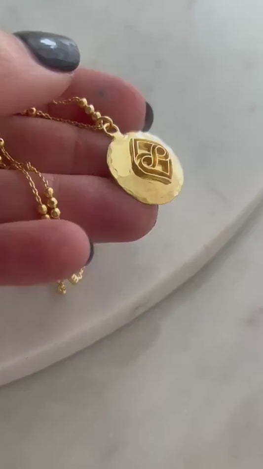 18k Gold Filled Sterling Silver charm Necklace