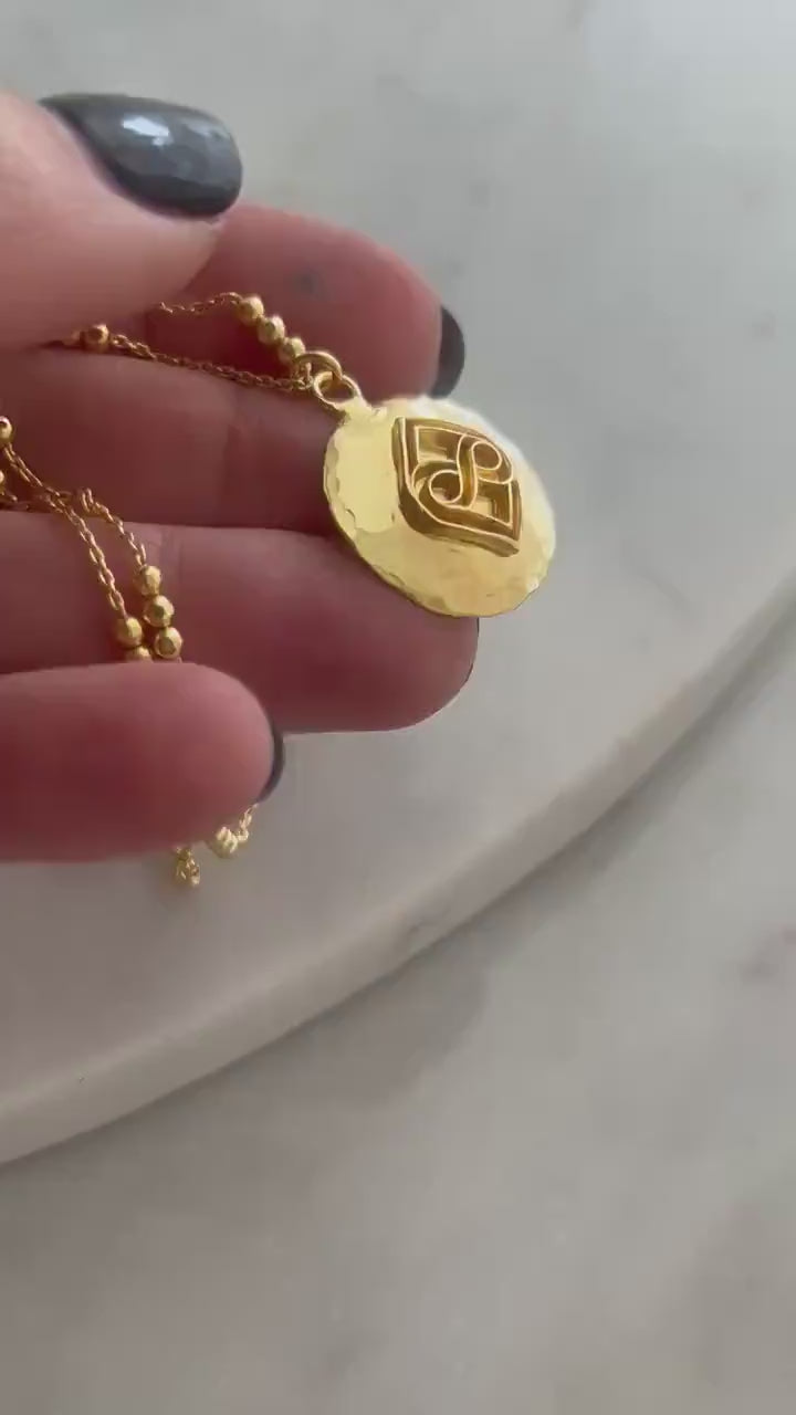 18k Gold Filled Sterling Silver charm Necklace