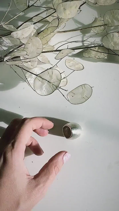 Sterling Silver wide band with texture Ring