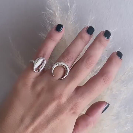 Silver 925 puka shell ring
