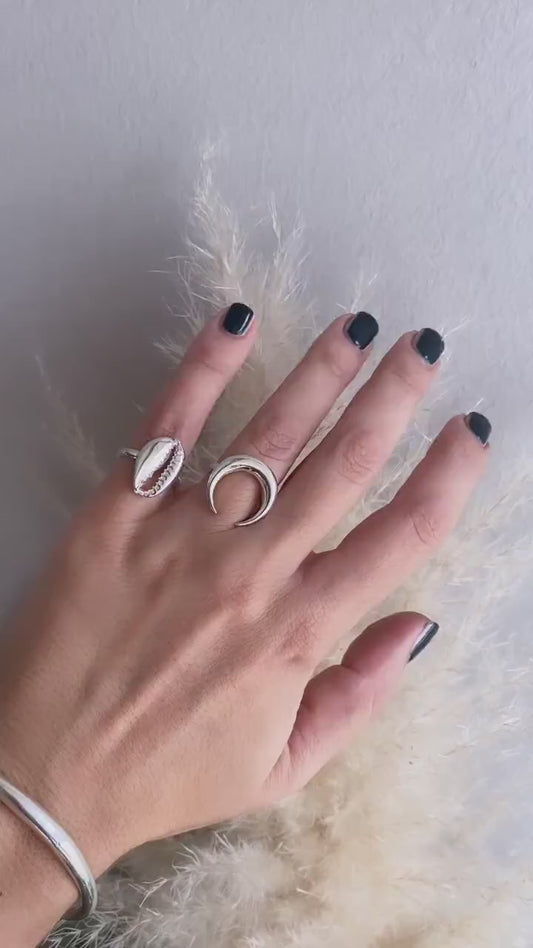 Silver 925 puka shell ring