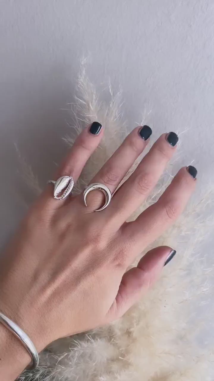 Silver 925 puka shell ring