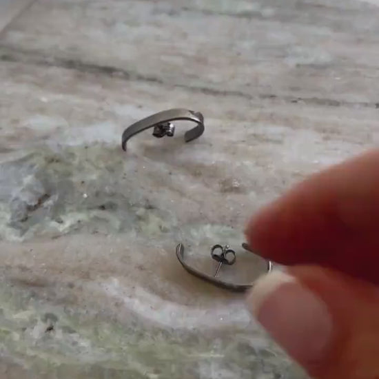 Sterling silver 925 minimalist studs earrings
